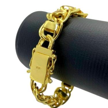 Imagem de Pulseira Dubai 15mm Banhado a Ouro 18K Luxo 750 - ToJoia18k