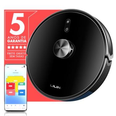 Imagem de Lilin Robô aspirador de pó X6 com navegação LIDAR, 110/220V Bivolt, Aspirador Robótico com tanque de água e poeira integrado, Recarga automática e retoma a limpeza, Salve vários mapas, Do Brasil