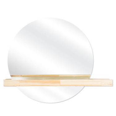 Imagem de Espelho Decorativo Shelf Pinus 60 Cm Redondo