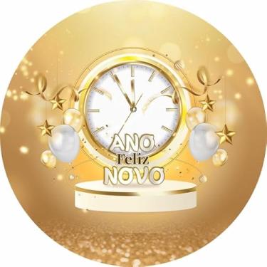 Imagem de Painel Festa Redondo C/Elástico 1,50m Ano Novo (ANV041)