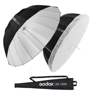 Imagem de Guarda-chuva reflexivo Godox UB-130W 130cm com tampa difusora