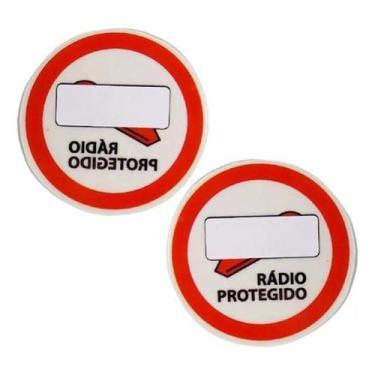 Imagem de Adesivo Radio Protegido Vidro Interno Volks Santana Voyage - Spts