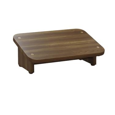Imagem de FORRTY Banco De Pé De Madeira – Suporte De Pés Para Escritório, Cozinha E Banheiro – Banco Antiderrapante Rústico, Portátil, Design Ergonômico, Madeira Maciça(Brown 1,40x30cm (15.7"x11.8"))