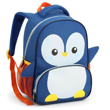 Imagem de Mochila Costas Pinguim Infantil Pets Escolar Meninos Azul