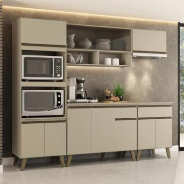 Imagem de Armário de Cozinha Completa Atlanta Prime Amêndoa - Carraro