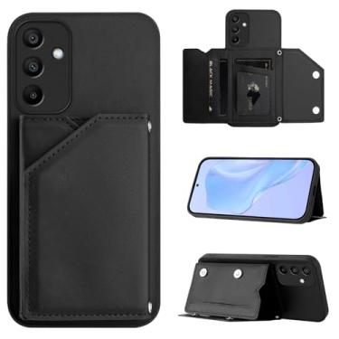 Imagem de LEMAXELERS Capa carteira compatível com Samsung Galaxy A15 5G com suporte para cartão de crédito de couro premium fecho magnético com suporte à prova de choque capa protetora para celular para Galaxy