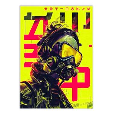 Imagem de Placa Decorativa Anime Piloto Cyberpunk Games Decoração Poster Quarto Sala