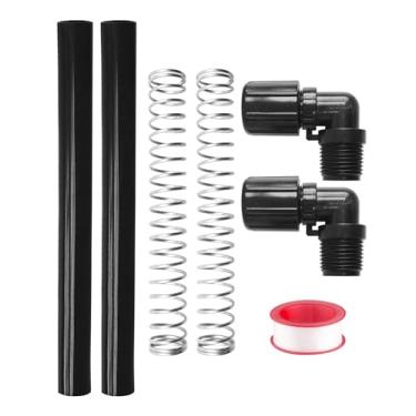 Imagem de Peças de clorador 320 e 322 compatíveis com alimentador automático Pentair Rainbow substitui conector de tubo NPT de 90 graus R172272 1/5.1 cm, tubo OD R172091 de 5/20.3 cm, suporte de tubo R171097