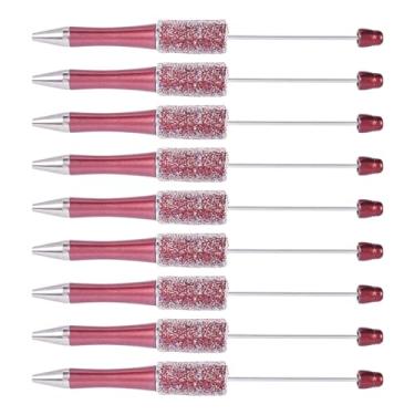 Imagem de Spritewelry Canetas com contas de cristal cintilante, 10 peças, canetas com contas de strass, faça você mesmo, caneta esferográfica de tinta preta para decoração de caneta, escritório, escola
