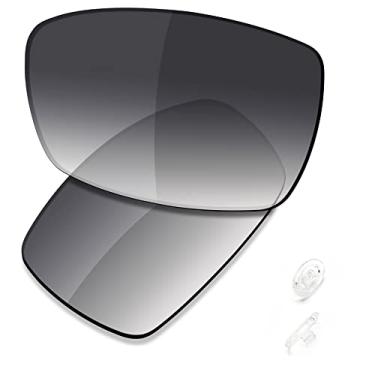 Imagem de SAUCER Lentes de reposição premium e protetores de nariz para óculos de sol Oakley Spike High Defense - Cinza Gradiente Tint