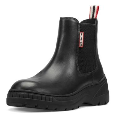 Imagem de Hunter Bota Chelsea feminina impermeável Neveah, Couro preto, 38