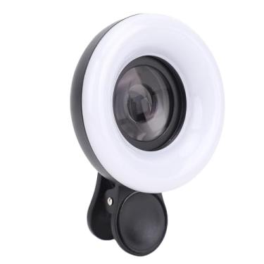 Imagem de EBTOOLS Lente Macro de Telefone Com Luz de Preenchimento LED, Alta Definição de 15x, Modos de Iluminação Personalizáveis 3000K-6500K, 50 LEDs, para Os Cílios de Joias Fotografias