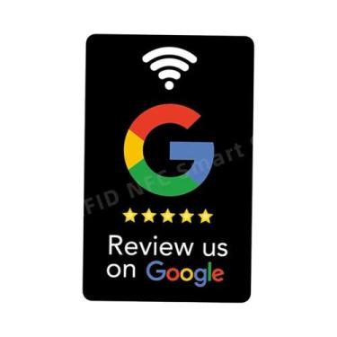 Imagem de 5 Cartões NFC para Avaliações Google - Material PVC Durável, 5 unidade
