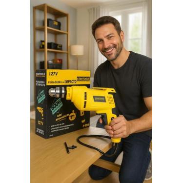 Imagem de Furadeira de Impacto 600W 127V Amarela, Uma ferramenta potente e versá