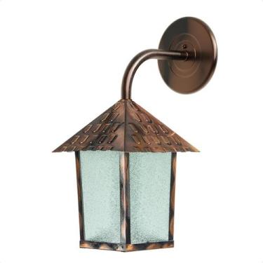 Imagem de Arandela Colonial Quadrada Vidro Pontilhado E27 Bivolt - Blumenau Ilum