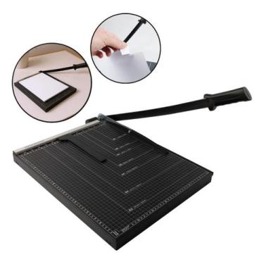 Imagem de Guilhotina De Papel A3 Em Aço Com Trava Até 10 Folhas Preto - Importwa