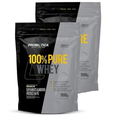 Imagem de Kit 2x 100% Pure Whey Refil (900g) Probiótica sabor:Baunilha