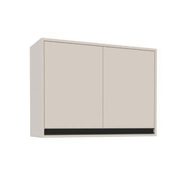 Imagem de Armário Aéreo 2 Portas 80cm Koya Politorno Móveis - Creme