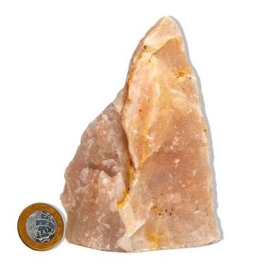 Imagem de 01 Quartzo Goiaba Pé Serrado 8 a 12cm 400 a 500g Tipo B - CristaisdeCu