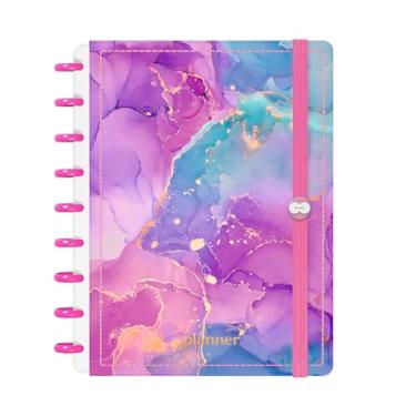 Imagem de Planner Iscool Disc 2026 Inteligente Datado Mármore Rosa Primavera