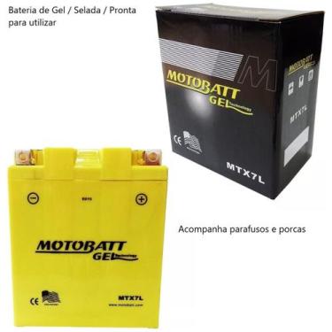 Imagem de Bateria Gel Mtx7l Honda Cbx 250 Twister Cb 300 Ytx7l-bs 7ah - Motobatt