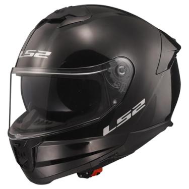 Imagem de LS2 Capacete de motocicleta Helmets Stream II com protetor solar (preto brilhante - grande)