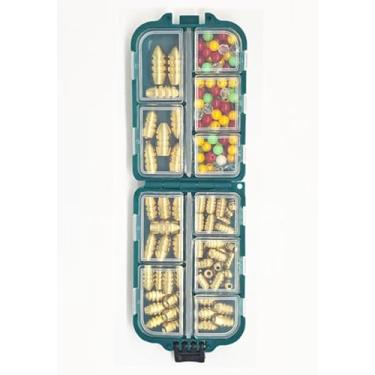 Imagem de Toasis Kit de equipamento de pesca para equipamento de pesca para Texas Rig Carolina Rig Conjunto sortido incluindo ganchos de minhoca deslocados, pesos de bala, kit de contas giratórias com 80 peças