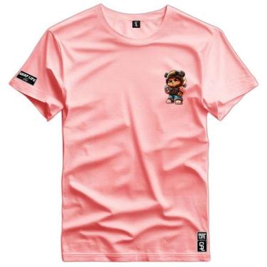Imagem de Camiseta Coleção Little Bears PQ Holding Cell Shap Life, G4, Rosa clar