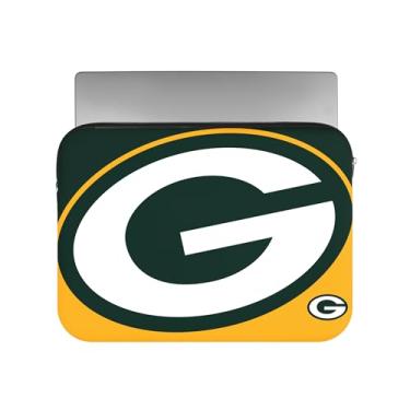 Imagem de FOCO Bolsa oficial NFL de 38.1 cm com logotipo principal colorblock com zíper para laptop (Green Bay Packers)