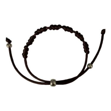 Imagem de Pulseira De Cetim Marrom Kabbalah 7 Nós Prosperidade