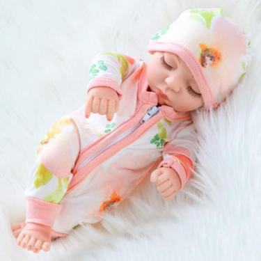 Imagem de Boneca Reborn Baby Doll XFEYUE 25 cm com conjunto de roupas para crian