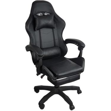 Imagem de Cadeira Gamer Ergonômica Com Apoio Para Os Pés (Preto)