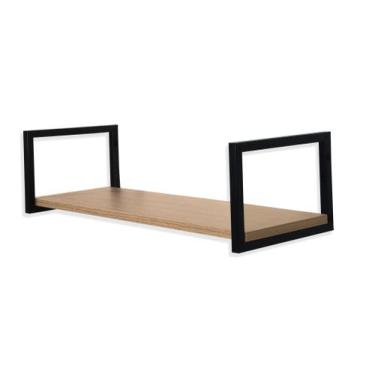 Imagem de Nicho Simples metalon Decorativo Industrial 60x20 Preto - Safira, Amad