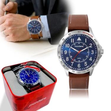 Imagem de Relógio Mondaine Masculino Analógico Pulseira Couro Marrom