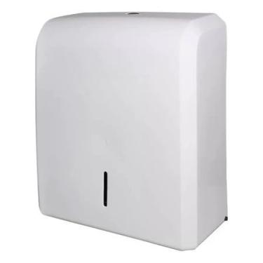 Imagem de Dispenser Papel Toalha Nobre | Parede | Ideal p/Banheiros Comerciais e Residenciais(Branco)