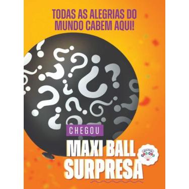 Imagem de BALÃO LISO MAXI BALL CHÁ REVELAÇÃO - PIC PIC 350 (40')  - PRETO/BRANCO