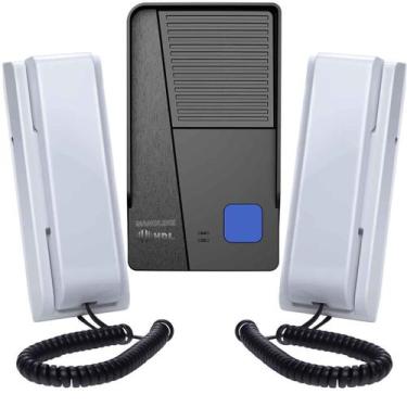 Imagem de Kit Interfone Porteiro Eletrônico F8-SN c/ 2 Pontos Audio HDL