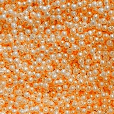Imagem de PÉROLA DE ABS LISA Nº 03 20G PEROLA 3MM - LADEIRA BIJUTERIAS, Laranja 