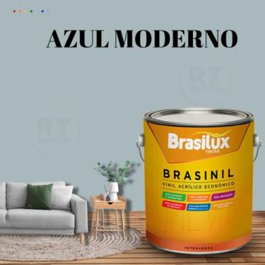 Imagem de Tinta Parede Azul Acinzentado Acrílica Brasinil 3,2l - BRASILUX, AZUL 