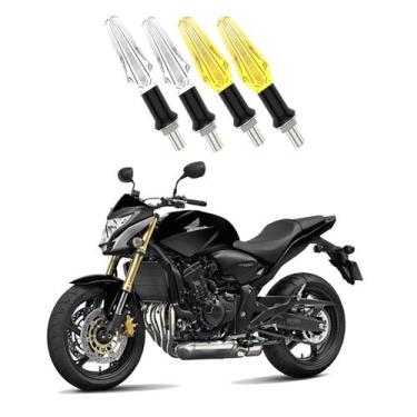 Imagem de Kit 4 Pisca Setas Esportivas de Led Modelo Cristal Moto Honda CB 600F 