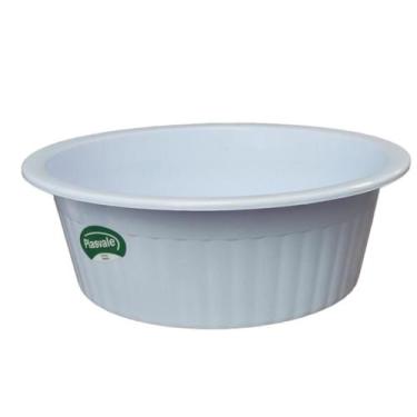 Imagem de BACIA CANELADA REDONDA BRANCA 13,5L 40x16,5x31,5CM - PLASVALE