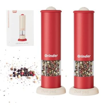 Imagem de Conjunto de moedor elétrico de sal e pimenta, moedor automático de sal e pimenta, moedor de especiarias para uso ao ar livre, chefs domésticos, presentes de aquecimento de casa