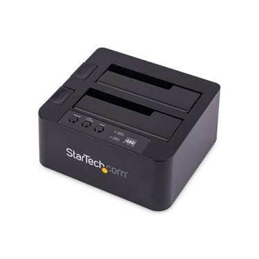 Imagem de StarTech. com Docking station USB 3.0 de Dual-Bay para SATA e IDE, dock drive USB, SATA III/IDE, dock station SSD/HDD, compartimentos de unidade de hot-swap, carregamento superior (UNIDOCKU33)