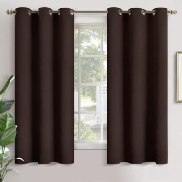 Imagem de Cortinas Blackout YoungStex Brown Thermal 160x160cm 2 painéis