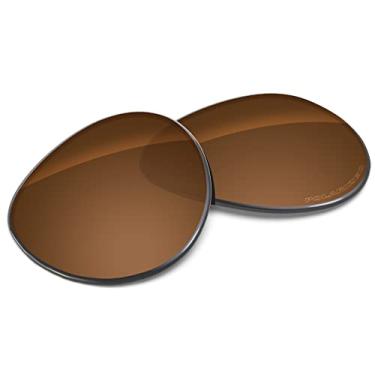 Imagem de Tintart Lentes de substituição de desempenho compatíveis com RayBan Aviator RB3025 62 mm polarizadas gravadas, Marrom noz - Polarizado máximo, One Size