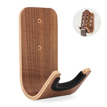 Imagem de Suporte Guitarra Parede, Prateleira de Parede em Madeira para Exposição de Instrumentos Musicais, Adequado para Guitarras de Quatro e Seis Cordas, com Parafusos e Cola