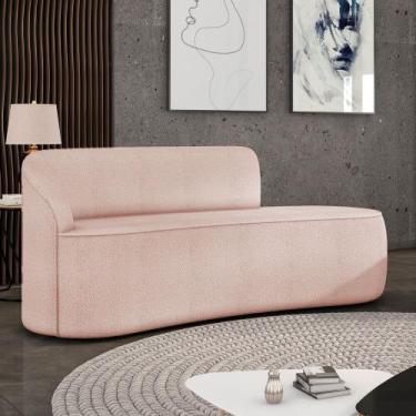 Imagem de Sofá 3 Lugares Orgânico 180 cm Morgan Bouclê Rosê - D Rossi