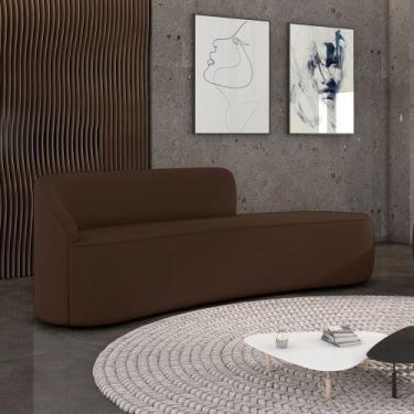 Imagem de Sofá 4 Lugares Orgânico 220 cm Morgan Suede Marrom - D Rossi