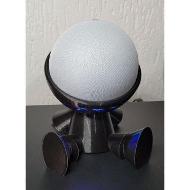 Imagem de Suporte para Echo Dot 4 Alexa Robo Sentado - BEST ART 3D, Preto
