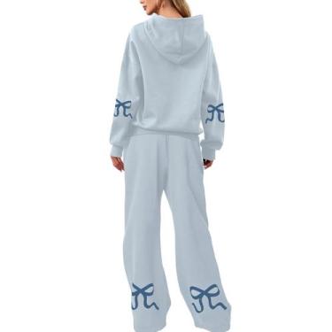 Imagem de Moletom feminino Outfit Livtany de 2 peças com capuz e mistura de algo